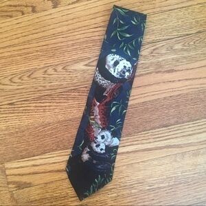 Vintage 90s Endangered Species Pandas 100% Silk Blue Men’s Tie
